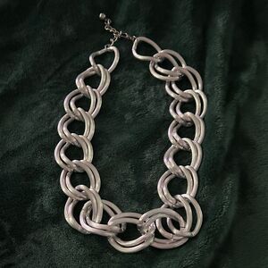 Chunky Silver Chain link Necklace